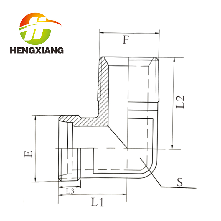 90°弯英锥管外螺纹 1DT9-SP