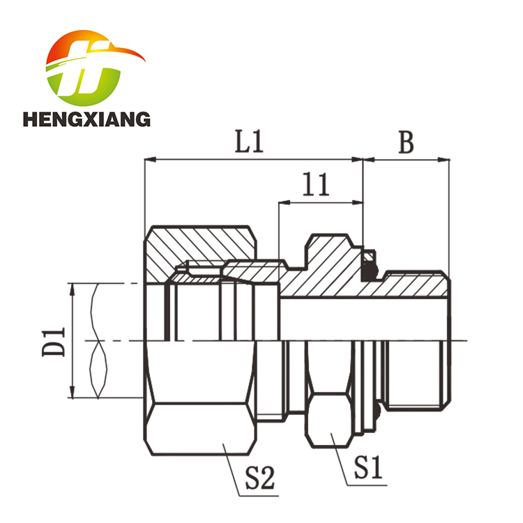 英管螺纹O形圈密封柱端 1CG-RN